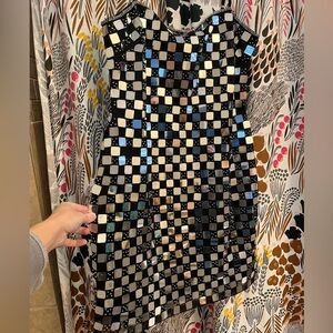 Nasty Gal Sequin Checkered Mini Dress